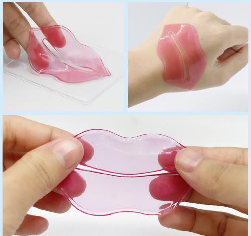 Pink lip mask sheet for dry lips