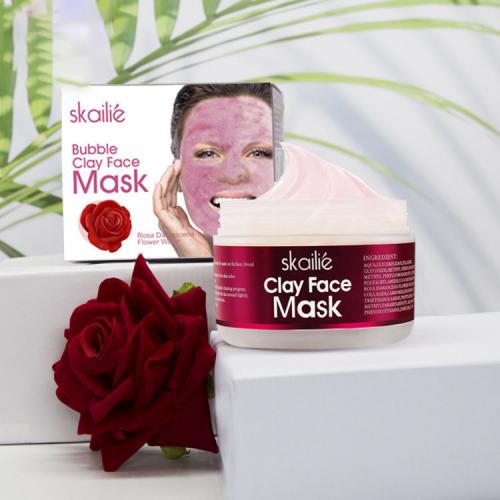 rose pink bubble clay mask